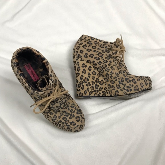 Betsey Johnson Shoes - Betsey Johnson Ryann Cheetah Print Wedges